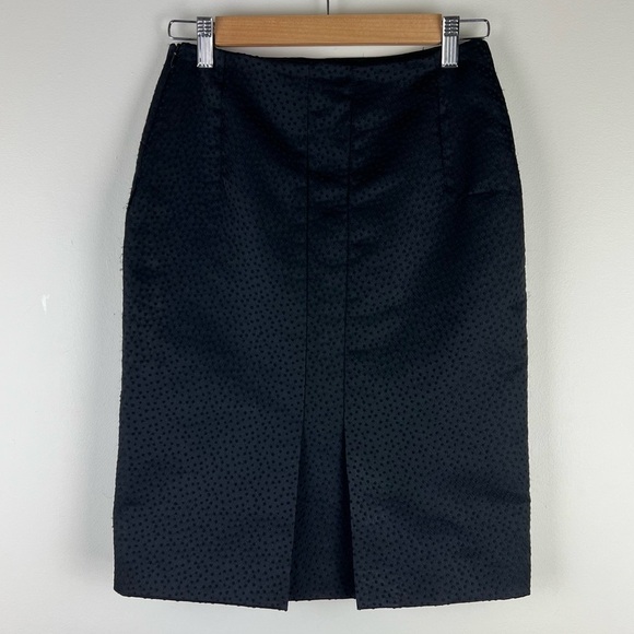Barney’s New York Office Siren Old Money Quiet Luxury Satin Embroidered Skirt XS - Picture 2 of 4
